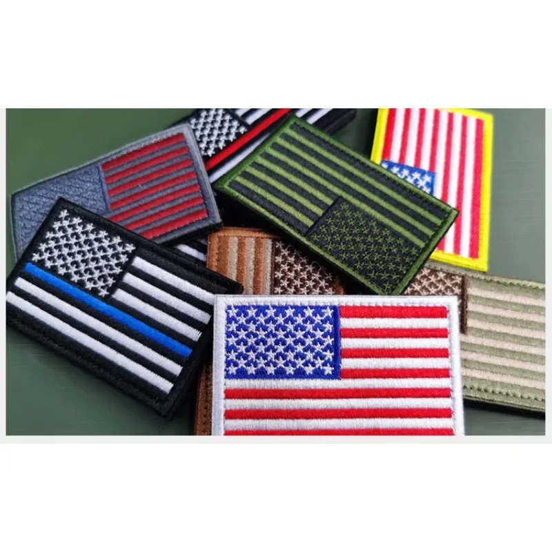 Parche bordado de hilo con bandera americana, parche táctico patriótico de EE. UU., estilo Punk, decoración para hombres, mujeres y niños - imagen 5