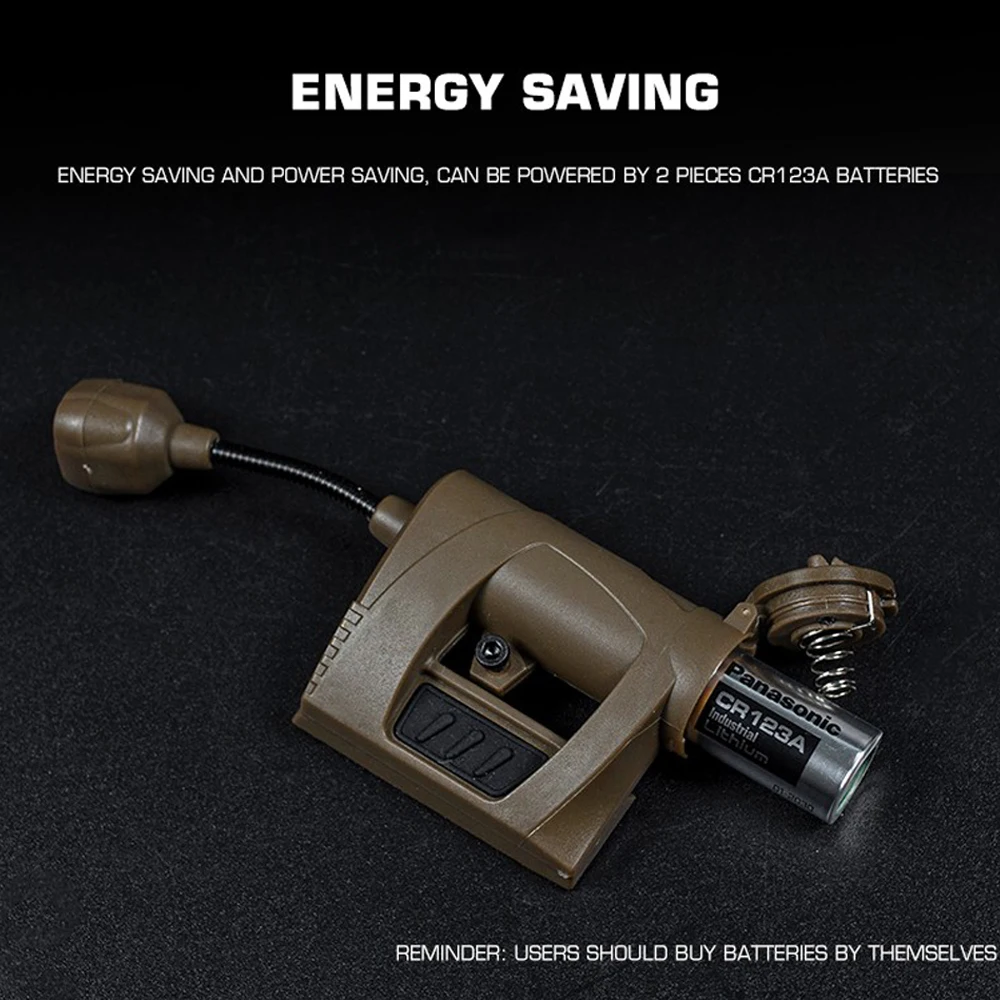 Luz táctica para casco MPLS, carga de 3 modos, luz roja/verde/LED, linterna IR para caza al aire libre, lámpara para casco Airsoft, equipo de ciclismo - imagen 3