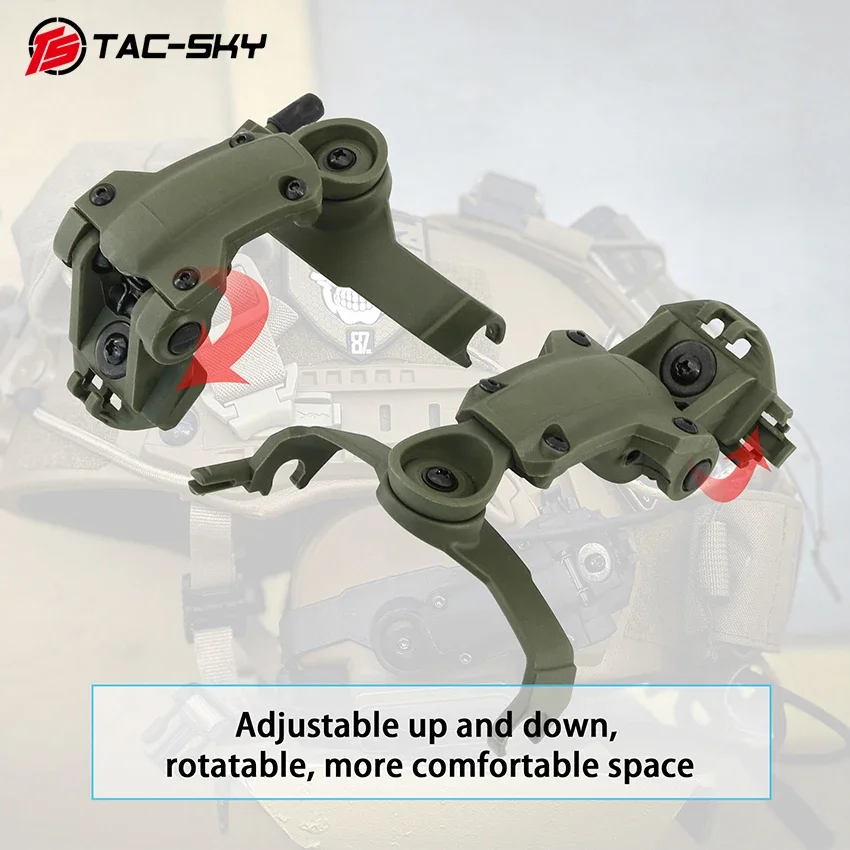 TAC-SKY reducción de ruido protección auditiva auriculares de caza accesorios adaptador de riel de arco para auriculares tácticos COMTA - imagen 5