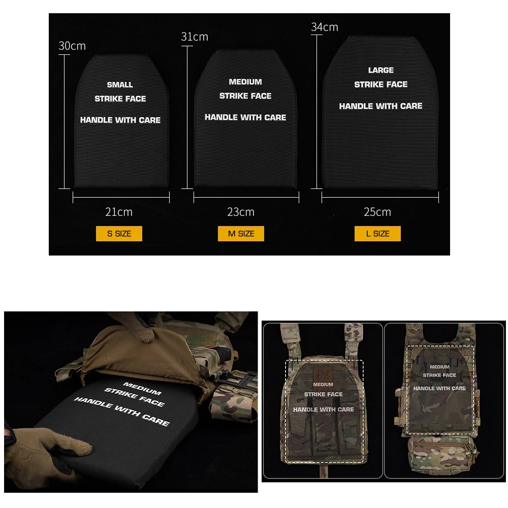 Chaleco táctico Airsoft de 2 piezas, placa de esponja para Paintball, caza, portador de placas protectoras de impacto, suave, portátil y transpirable