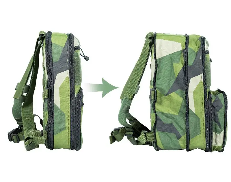 Mochila expandible de doble hombro para deportes al aire libre, geometría sueca D3 - imagen 4