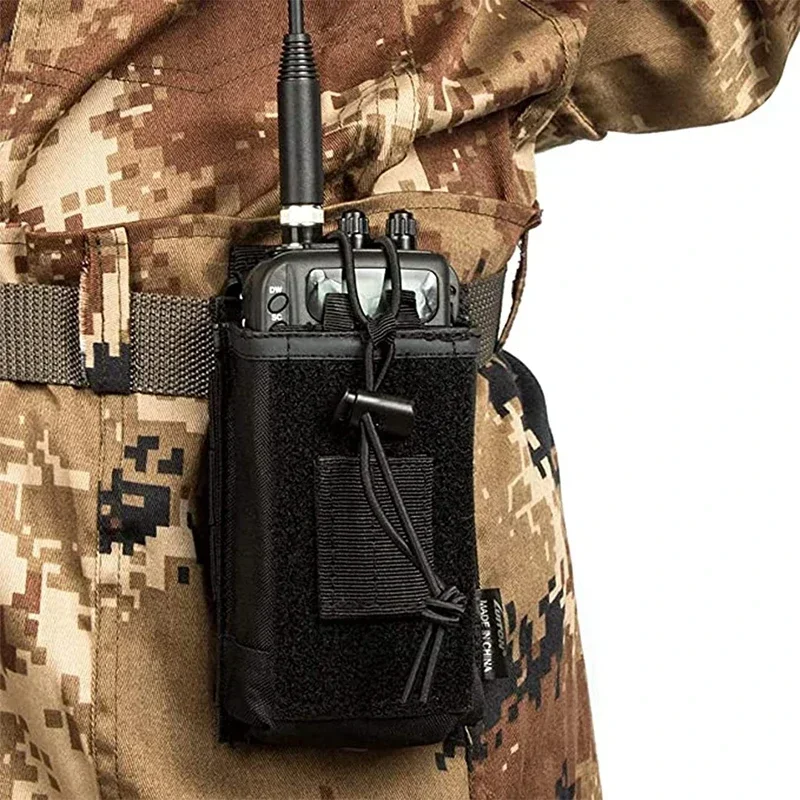 Funda de radio para walkie talkie BaoFeng UV-5R, soporte de clip de cinturón de nailon ajustable para acampar al aire libre, senderismo, equipo de trabajo - imagen 2