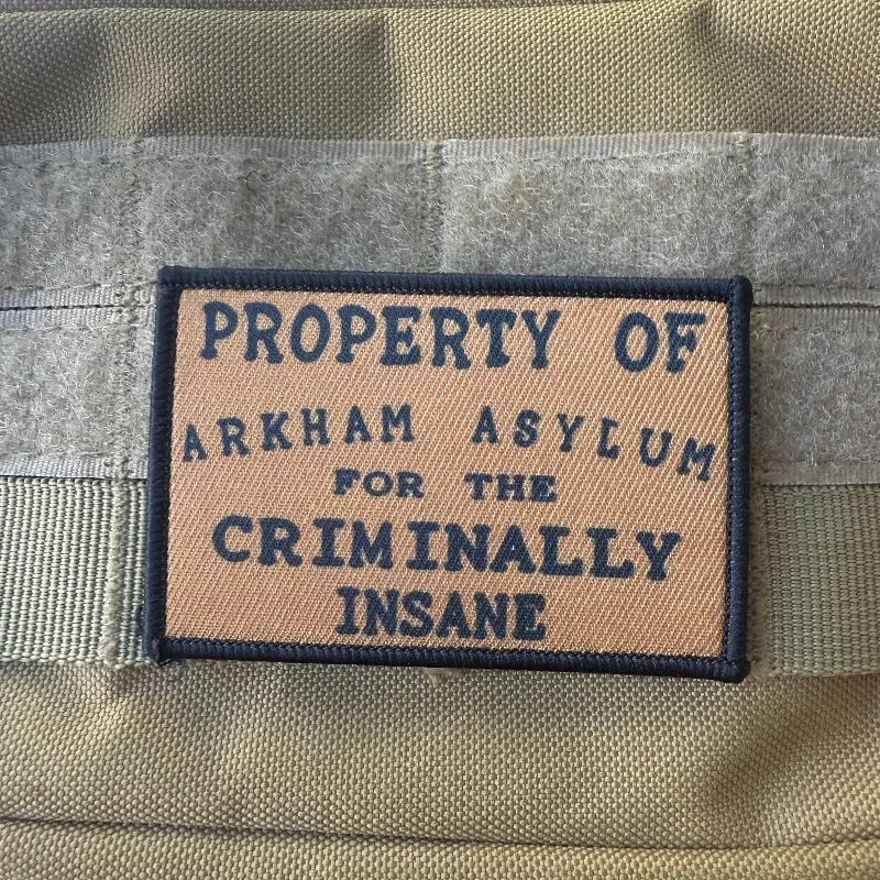 Parche táctico Arkham Asylum – Morale con velcro para equipo militar - imagen 4