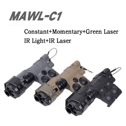 MAWL C1 visión nocturna Rifle alcance óptico Monocular verde láser blanco luz LED armas Scout AR15 HK416 Picatinny Rail Offset
