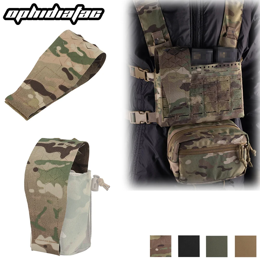 OPHIDIAN-bolsa SPUD con cubierta fija para montaje en el pecho, bolsa para revistas MK5/MK4/MK3 con solapa fija y tela de seguridad para chaleco de caza, accesorios