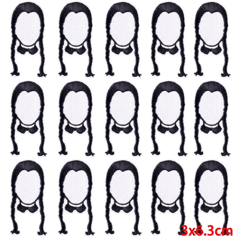 Parche bordado Punk para planchar en ropa, parches bordados de calavera de Hip Hop, costura de ropa, parche Fusible, 10 piezas por lote - imagen 4