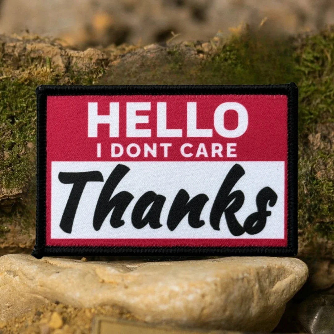 Parche "Hola que no importa gracias", insignia de moral táctica, emblema del ejército militar, pegatina para mochila, parches impresos con gancho para ropa - imagen 4