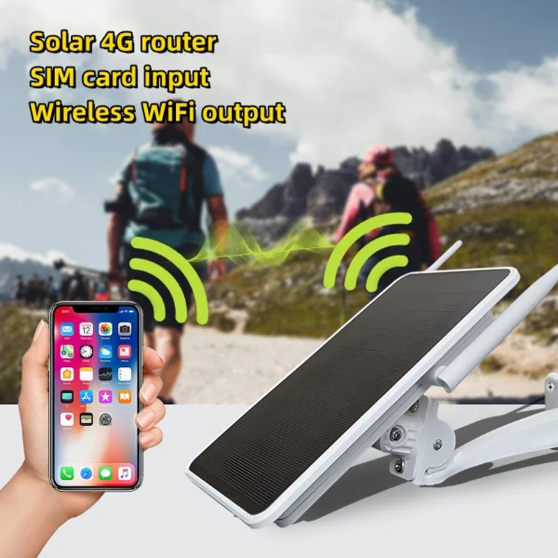 Repetidor WiFi con Panel Solar de 6 W, enrutador 4G alimentado por energía Solar, todo en uno, IP66, resistente al agua, con batería de 18650, para cámara de seguridad al aire libre - imagen 5