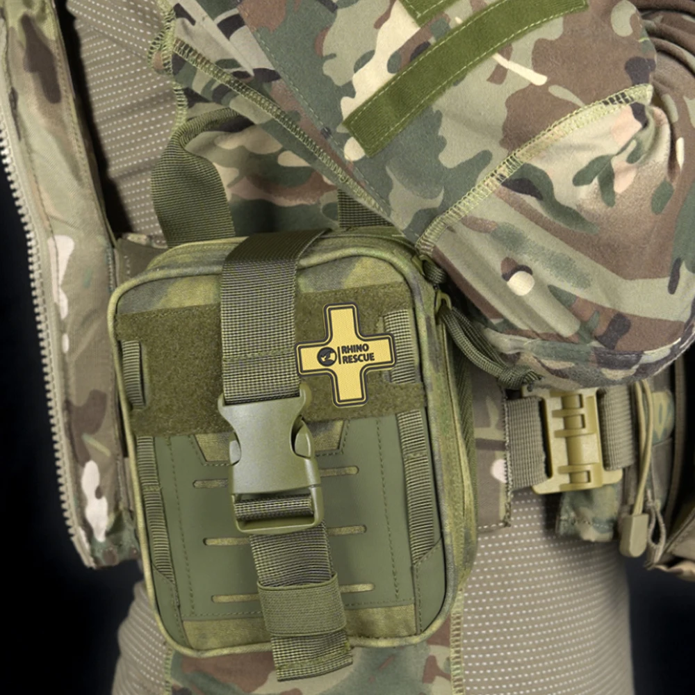 RHINO RESCUE CMS-Mini EDC Paquete de emergencia para exteriores Bolsa táctica con bolsillos de primeros auxilios Kit de supervivencia - imagen 5