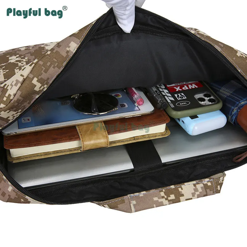 Bolso de camuflaje para hombre, bolsa de mensajero para ordenador portátil, equipo táctico para ventiladores del ejército, AVA173 - imagen 3