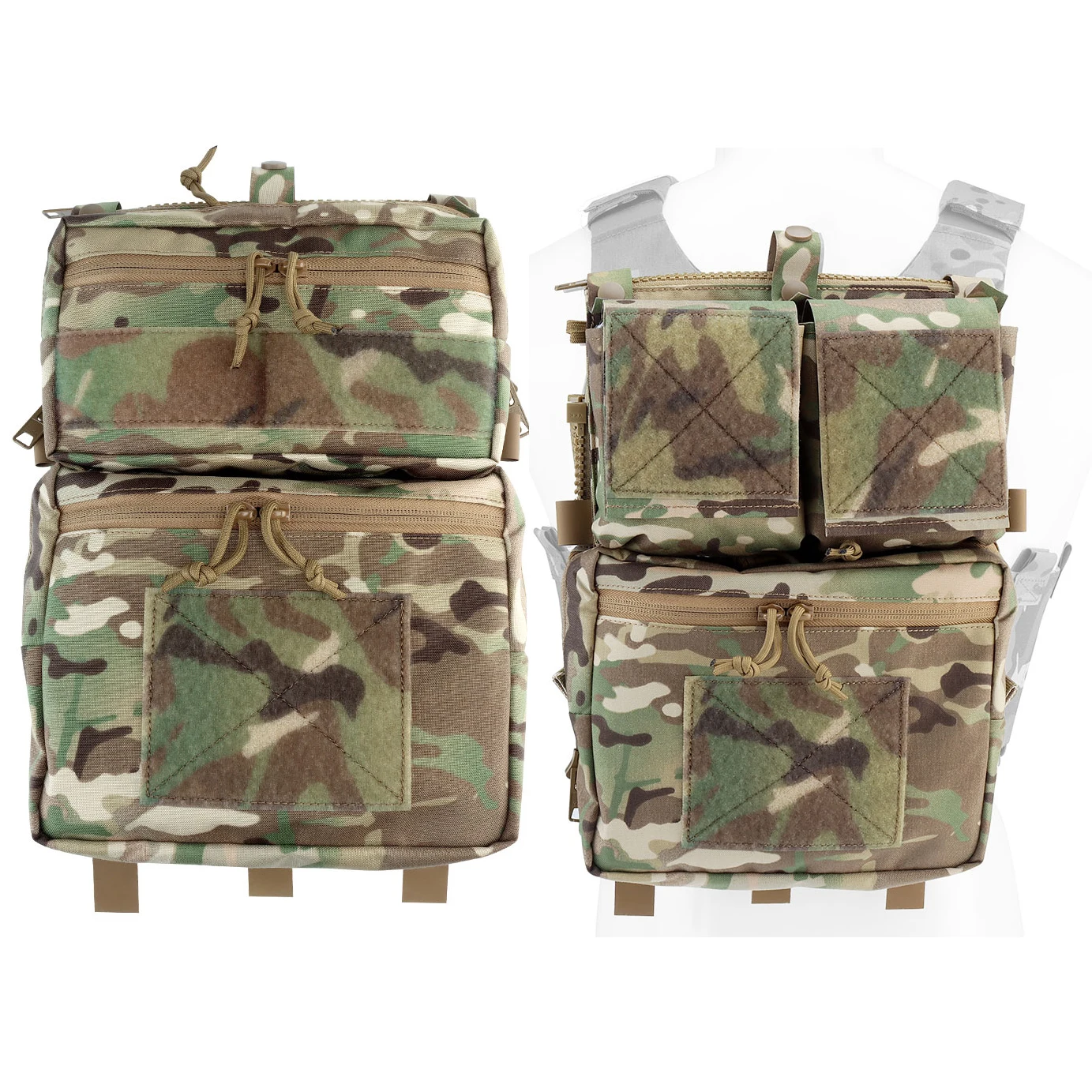 Nuevo juego CS de caza al aire libre táctico LV-119 chaleco Panel portador mochila caza Panel trasero Mag/mapa/almacenamiento de agua bolsa grande - imagen 4