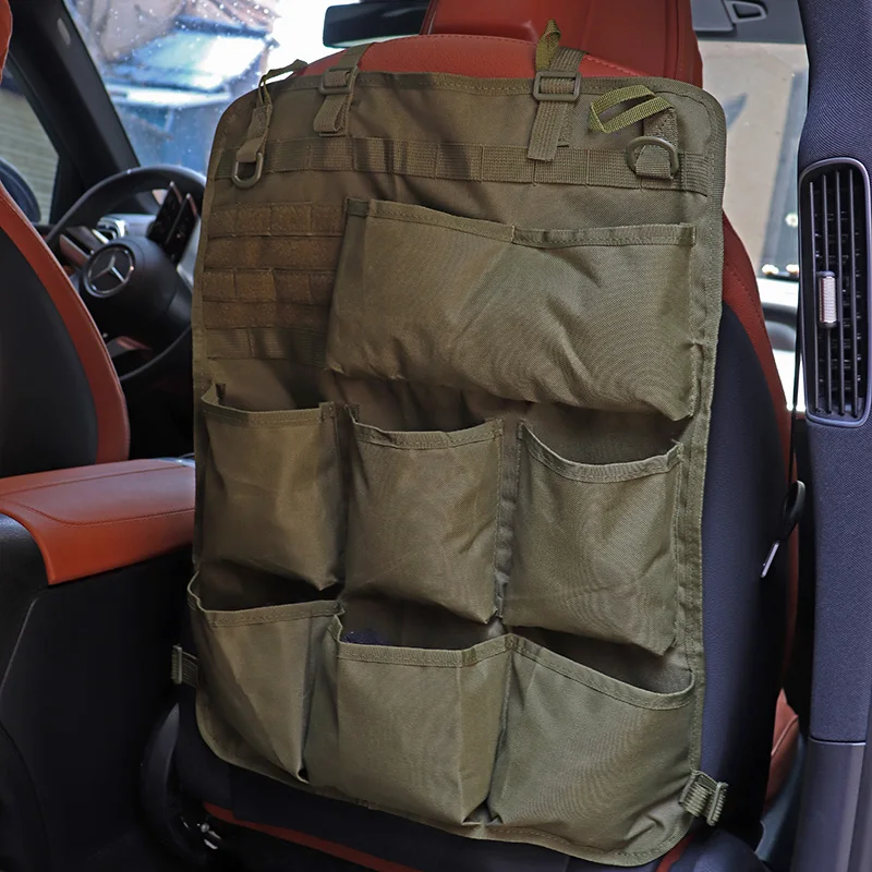 Bolsa colgante de camuflaje táctico militar, bolsa de almacenamiento y organización de automóviles, accesorios interiores, bolsa de almacenamiento con respaldo de asiento - imagen 3