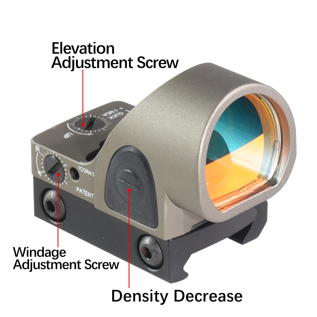 Mini colimador de punto rojo para reflejo táctico, RifleScope compatible con pistola GLOCK Airsoft, montaje en riel de 20mm para caza AR15 M4 - imagen 3