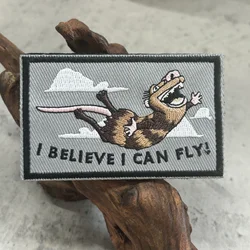 Creo que puedo volar moral parche táctico bordado gancho y bucle emblema insignia militar brazalete de combate pegatinas para mochila