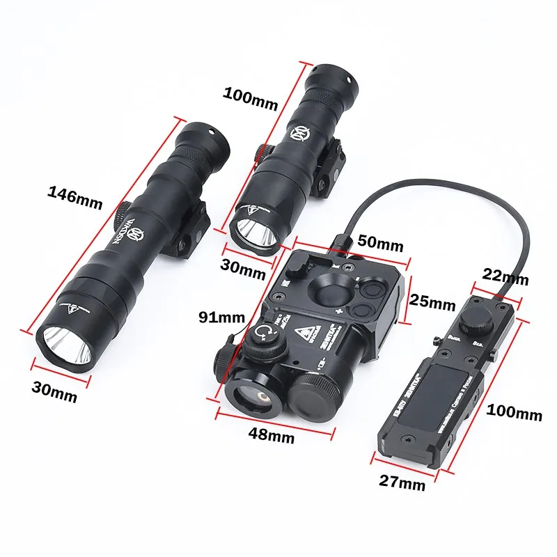 Wadsn M600DF PERST-4 Zenitc Perst 4 rojo verde azul punto IR lámpara de caza 1400 lúmenes M600df linterna M300A luz de explorador - imagen 4
