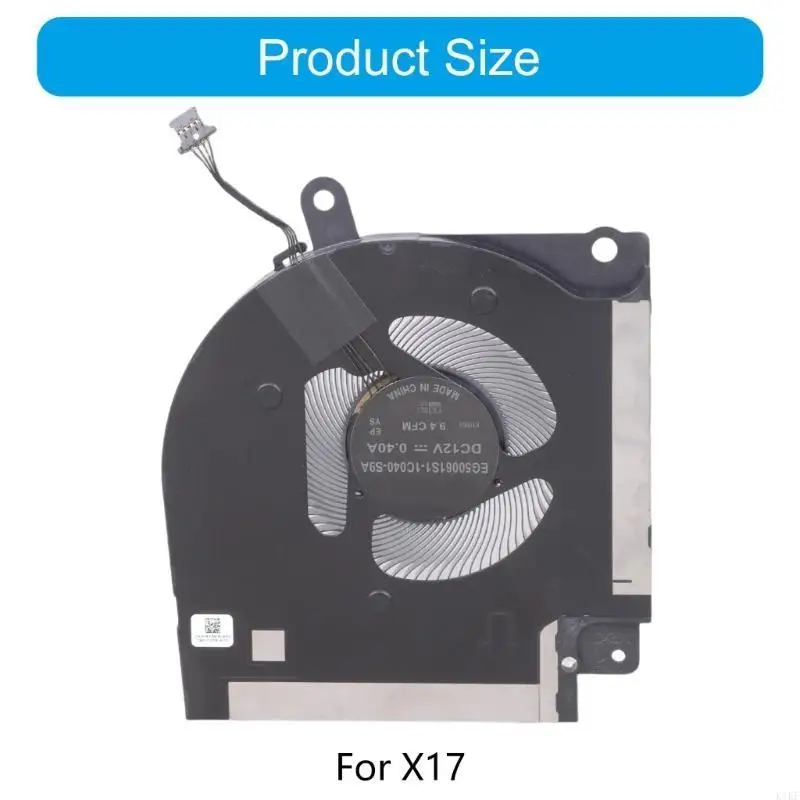 Ventilador CPU GPU para portátiles, ventilador refrigeración DC12V, 4 pines, 4 cables, ventilador para portátiles P48E, - imagen 5