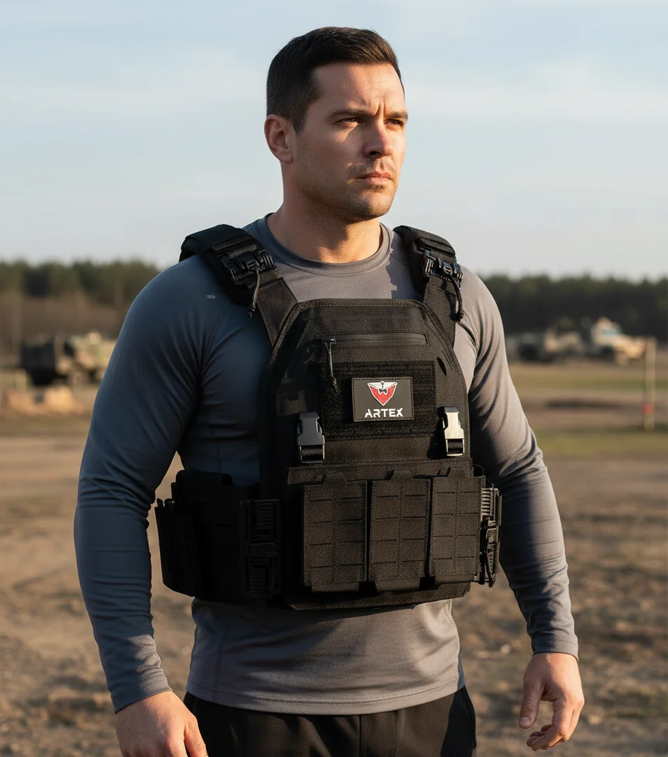 Chaleco táctico 6094 con bolsa Triple para revistas, tela de nailon 1000D, liberación rápida, 6094K, caza, accesorios de combate Airsoft