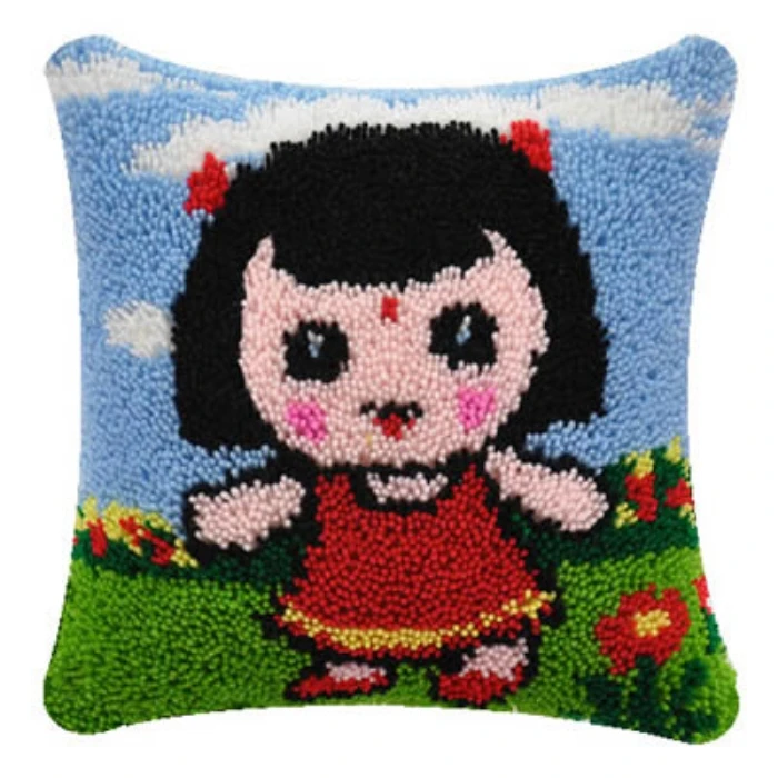 Kits de gancho de pestillo de almohada de punto de cruz, alfombra bordada para niños lindos, hágalo usted mismo, costura, almohada, Foamiran para manualidades - imagen 3