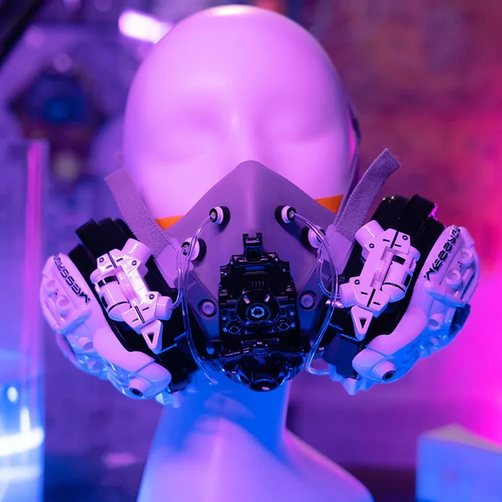 Máscara respiradora Cyberpunk de resina Punk tecnológica para cosplay - imagen 2