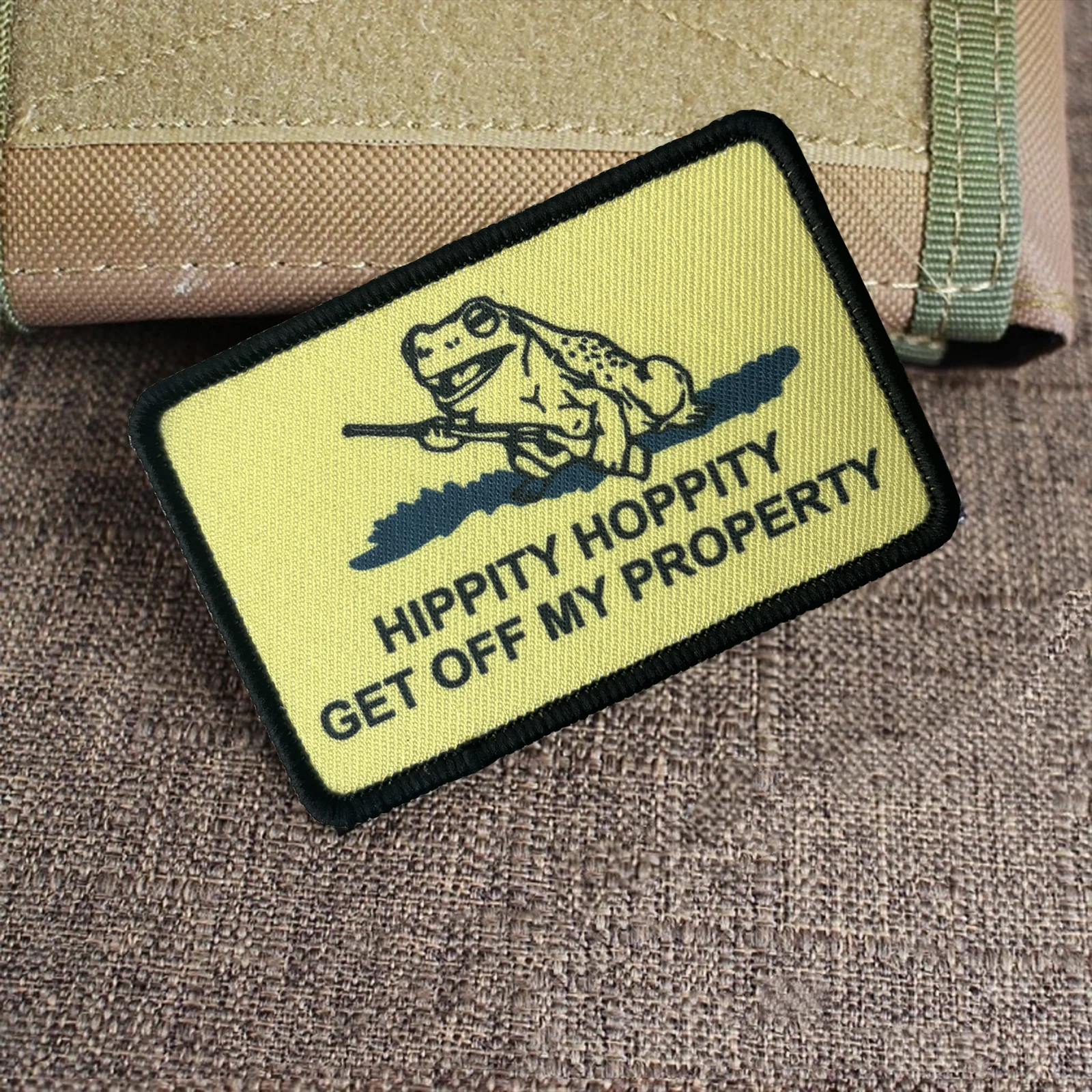 Deje mi territorio rápidamente parches tácticos gancho y bucle Meme parche de bandera insignia de moral del ejército militar pegatinas para mochila - imagen 2