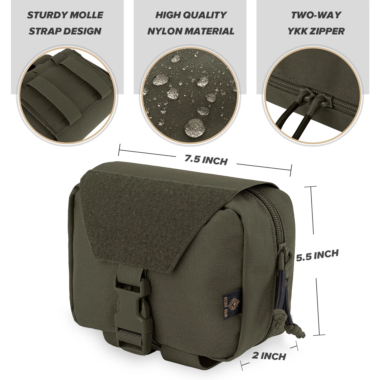 KRYDEX-bolsa médica táctica IFAK, bolsa de supervivencia MOLLE de primeros auxilios, Kit de trauma para senderismo al aire libre, riñonera - imagen 3