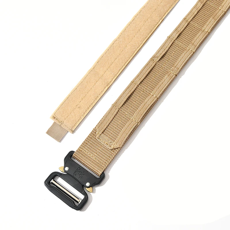 Cinturón táctico doble de 4,3 cm para hombre, cinturón de liberación rápida de combate del ejército, cinturón para caza al aire libre, senderismo, cinturones exteriores interiores de 125cm - imagen 5
