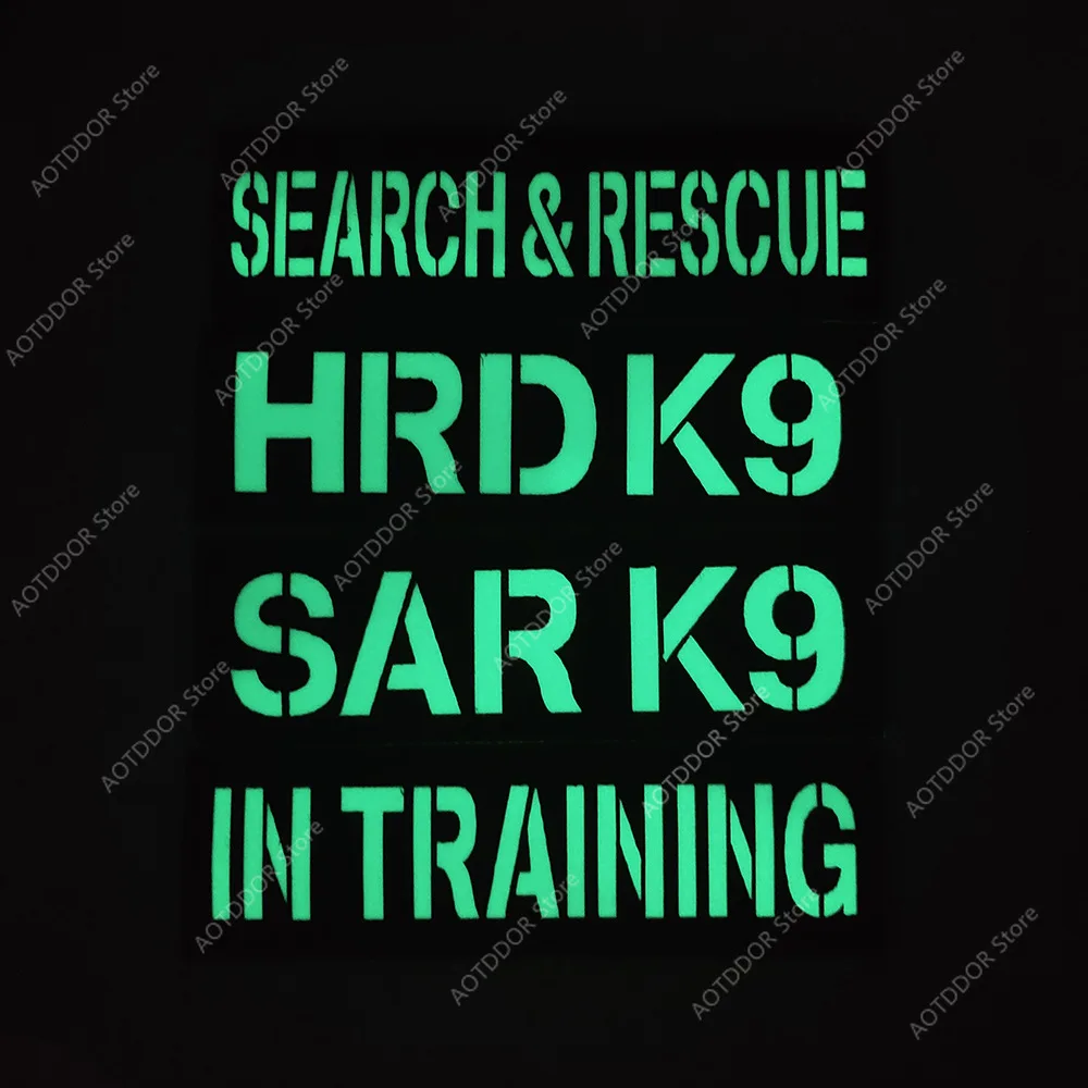 EN TRAINING HRDK9 SEARCH WORKING K9 servicio arnés para perros parche reflectante luminoso parches mágicos insignia bolsa al aire libre con - imagen 2