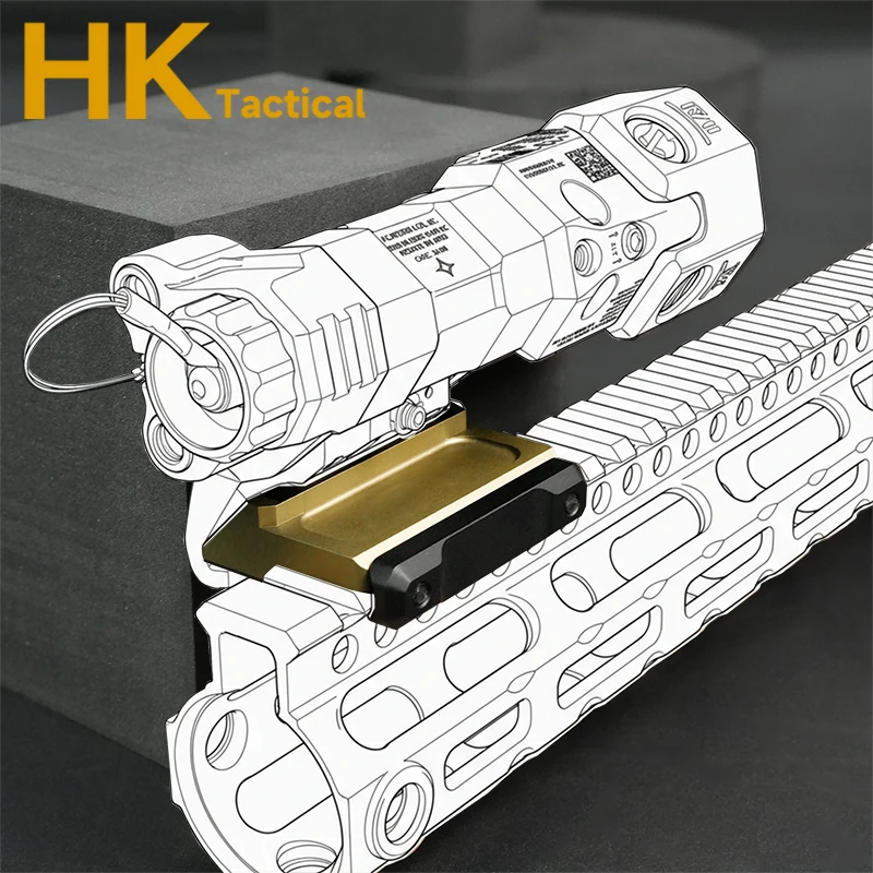 MAWL-Base de montaje de Metal UN de 45 grados para MAWL C1, palanca táctica rápida QD, equipos de Airsoft compensados, accesorios láser de caza - imagen 4