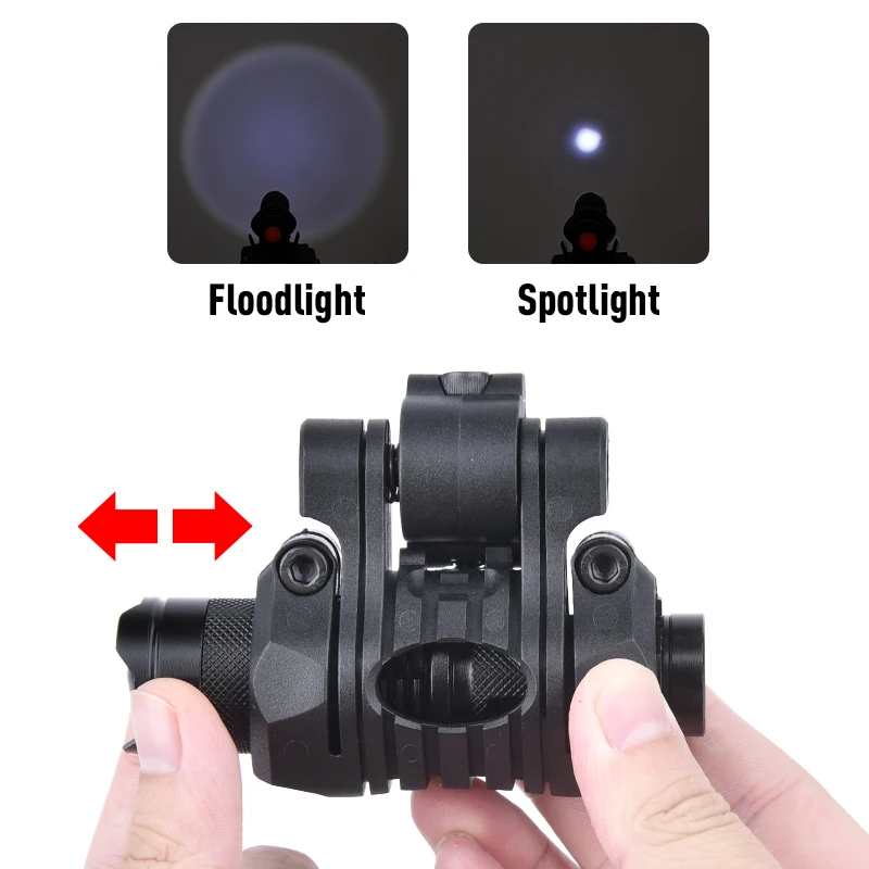 WADSN-Lámpara estroboscópica para casco táctico, luz de explorador colgante AIrsoft momentánea, compatible con casco rápido, linterna LED de caza con riel de 20mm - imagen 5