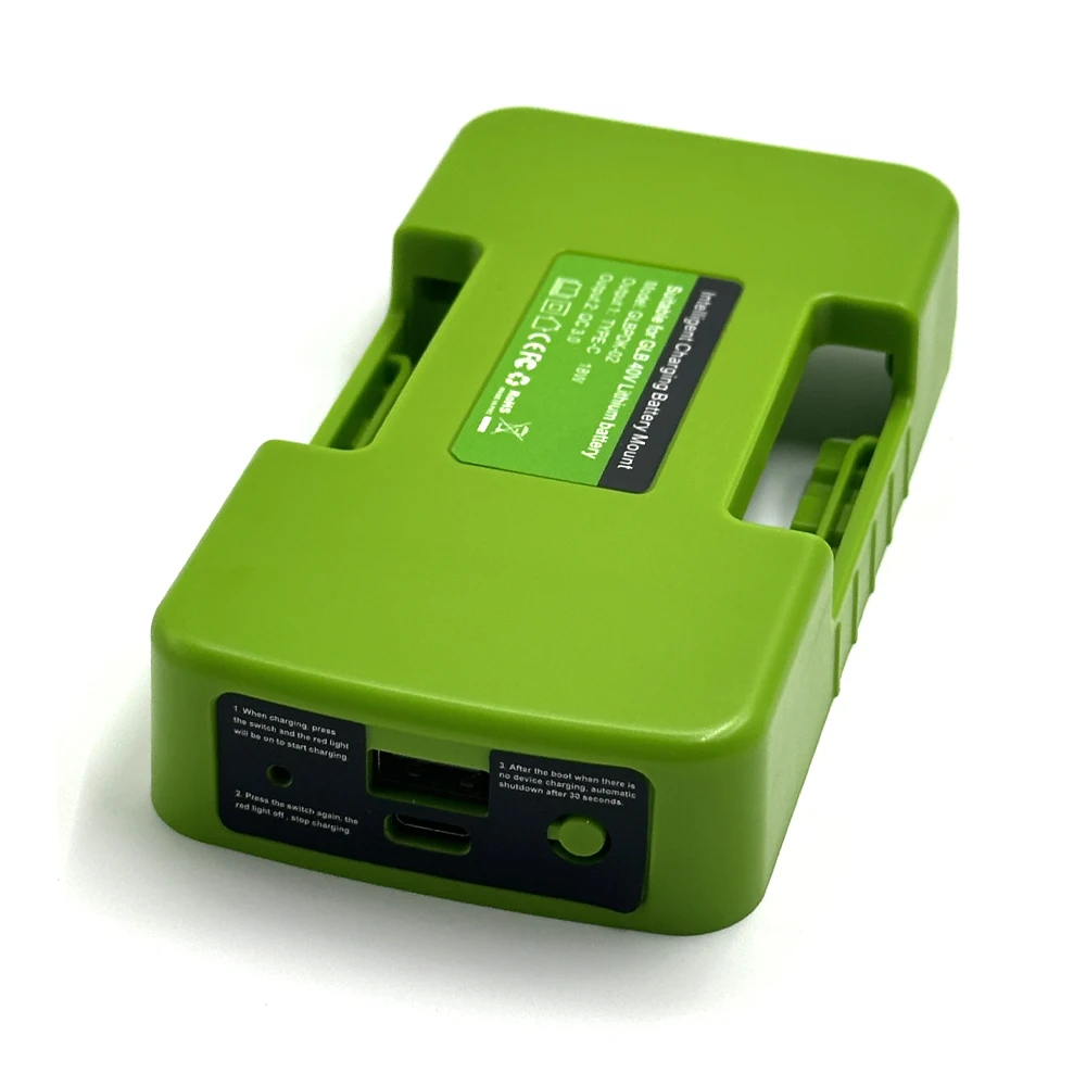Adaptador de fuente de alimentación para Greenworks, batería de iones de litio de 40V, carga rápida para teléfono móvil, accesorios de herramientas eléctricas - imagen 2