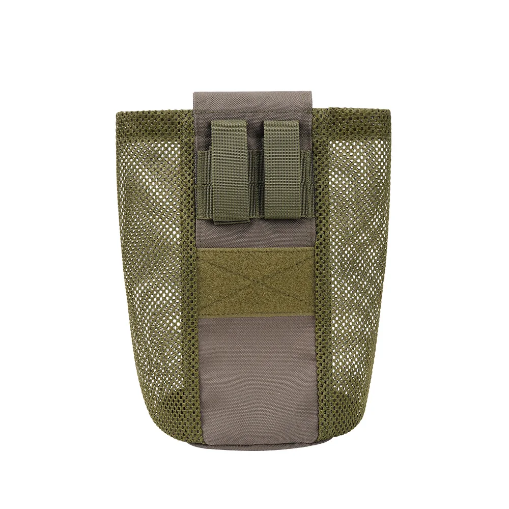 Bolsa de basura plegable de alta capacidad, malla de nailon, cinturón MOLLE, Compatible con solapa con cordón duradera y ligera - imagen 3