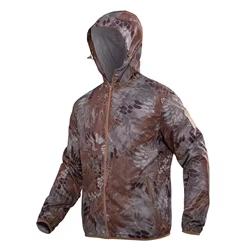 Camisa táctica con capucha UV verano transpirable ligera hombre