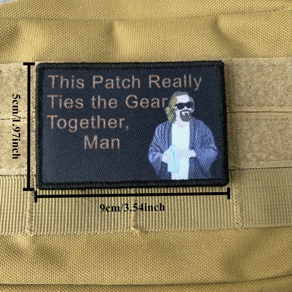 "Este parche realmente atado el engranaje juntos, hombre" Parche táctico moral Impresión emblema de gancho y bucle brazalete militar pegatinas para mochila - imagen 3
