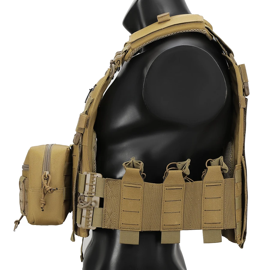 Chaleco de caza desmontable rápido para hombros y cintura con bolsa de equipo de gran capacidad que cuelga el sistema MOLLE frontal - imagen 3