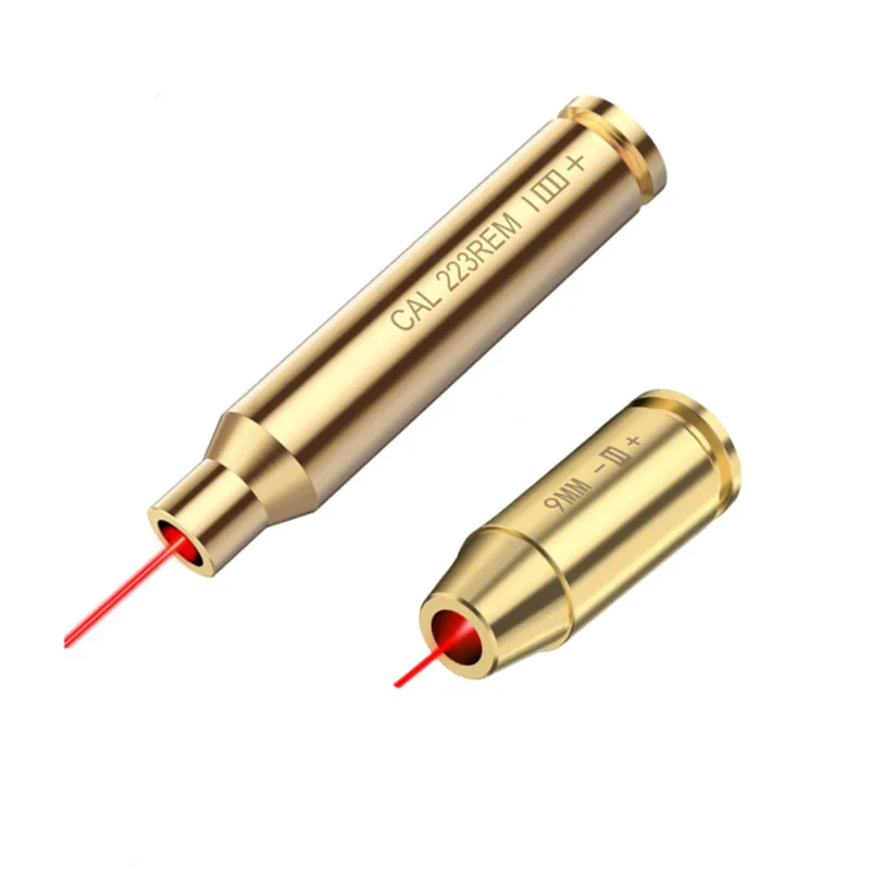 Mira de orificio láser roja de 9MM 223 mira de borosighter de latón con punto rojo de 5,56mm con baterías