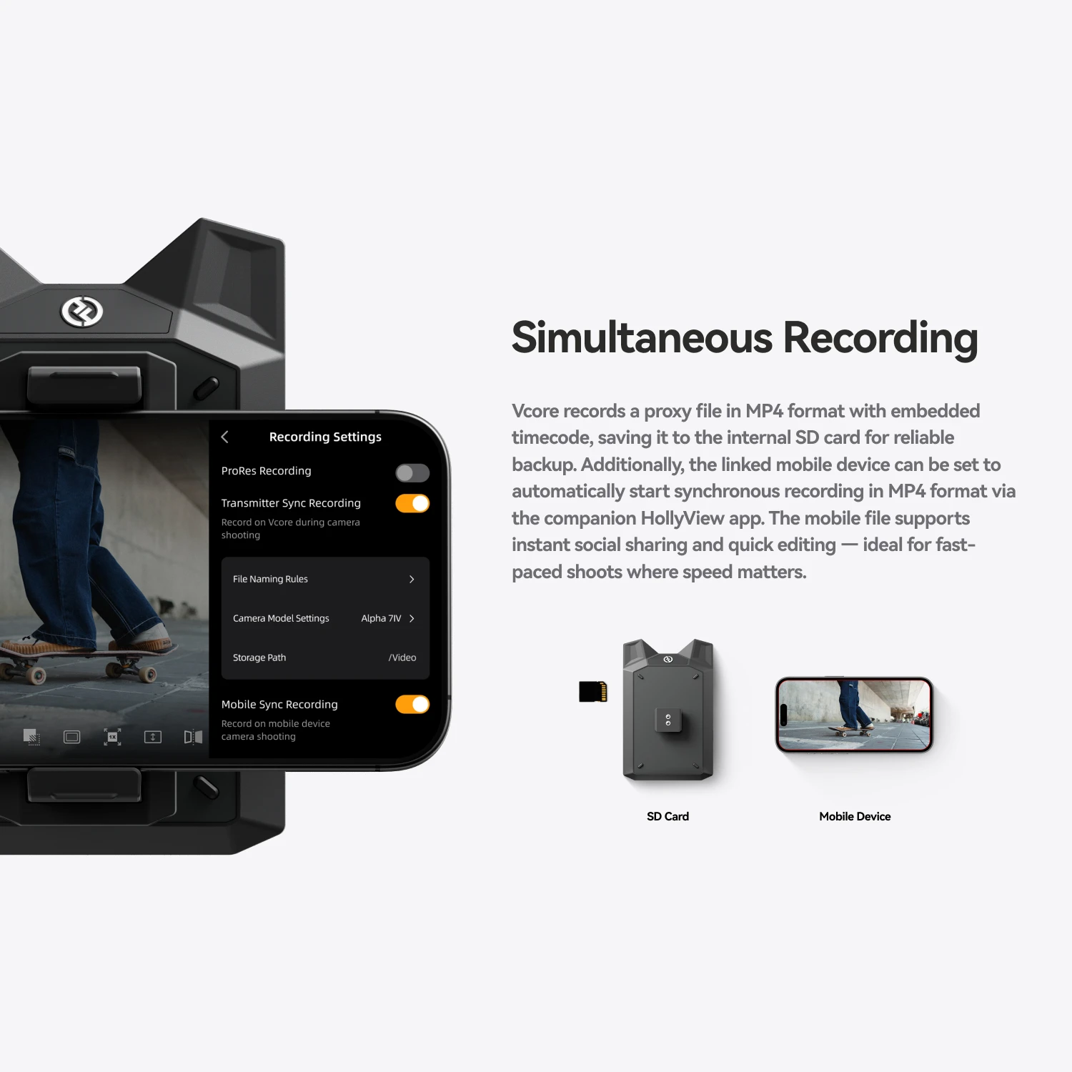 Sistema de transmisión de vídeo inalámbrico Hollyland Vcore, monitoreo 4K30/HD, compatible con YouTube, para transmisor de vídeo Android HDMI - imagen 3