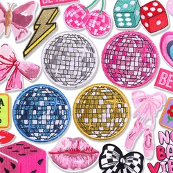 Parche bordado dados cereza - Termoadhesivo sombreros mochilas