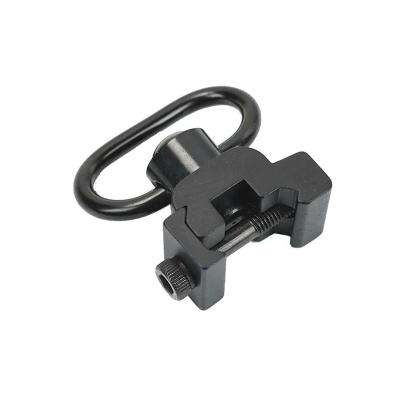 Cabestrillo giratorio QD de Metal con rotación de 360 °, montaje con correa para el hombro, botón pulsador de 1,25 pulgadas, Base de 20mm para caza al aire libre - imagen 5