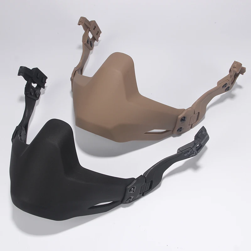 FMA-mascarilla protectora para casco táctico, máscara plegable de medio sello, Protector de mandíbula, máscara de riel para casco Airsoft de caza - imagen 4