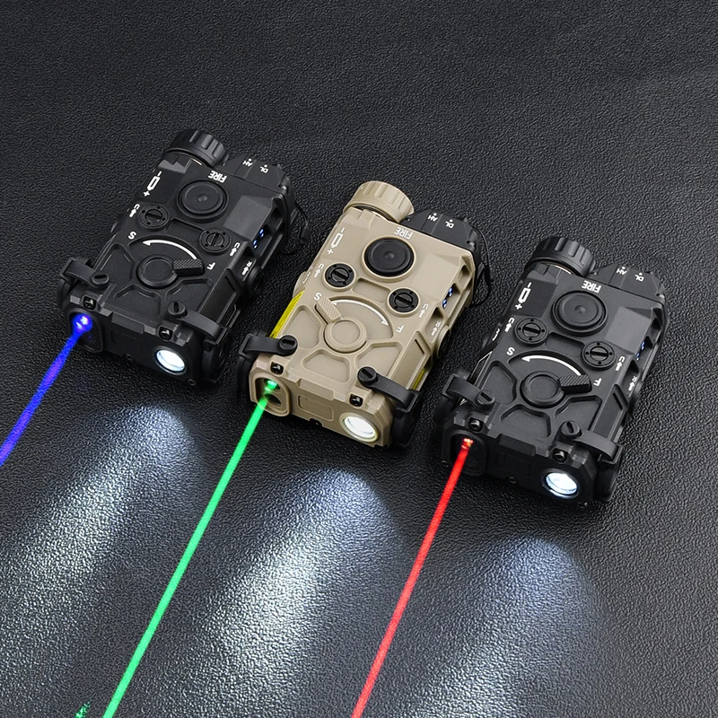 WADSN-linterna LED estroboscópica táctica OGL de nailon, punto de vista de plástico rojo, verde y azul, iluminación ajustable, puntería láser, caza, blanco - imagen 2