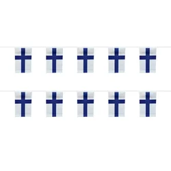 Bandera de Finlandia hilo banderín decoración fiestas y vacaciones