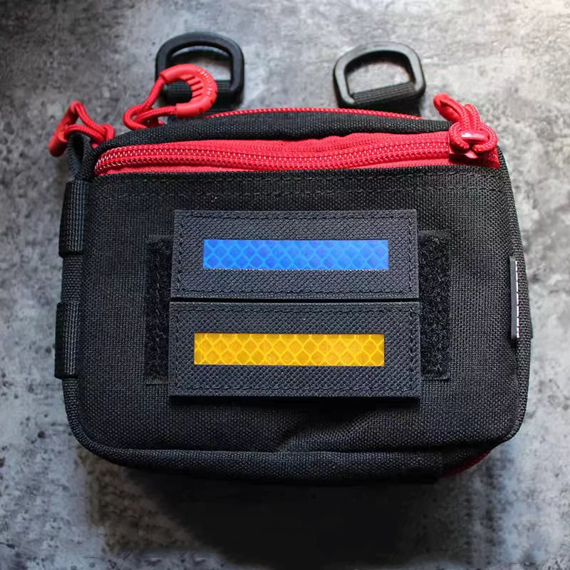 Parches tácticos de nailon con tira reflectante, apliques de identificación al aire libre de visión nocturna para decoración de mochila de ropa - imagen 4