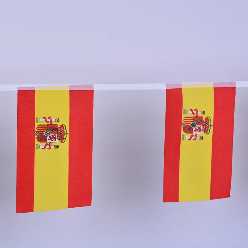 Bandera de España de cuerda cuadrada, abanico colgante decorativo, 20 piezas, cuerdas, 14x21cm - imagen 3