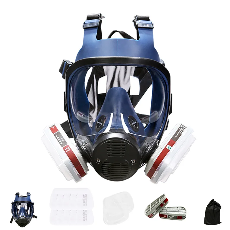 6800 Arnés de cabeza de alivio de presión de máscara de gas panorámica, ideal para plantas químicas, pulverización de pesticidas y humos de galvanoplastia. - imagen 3
