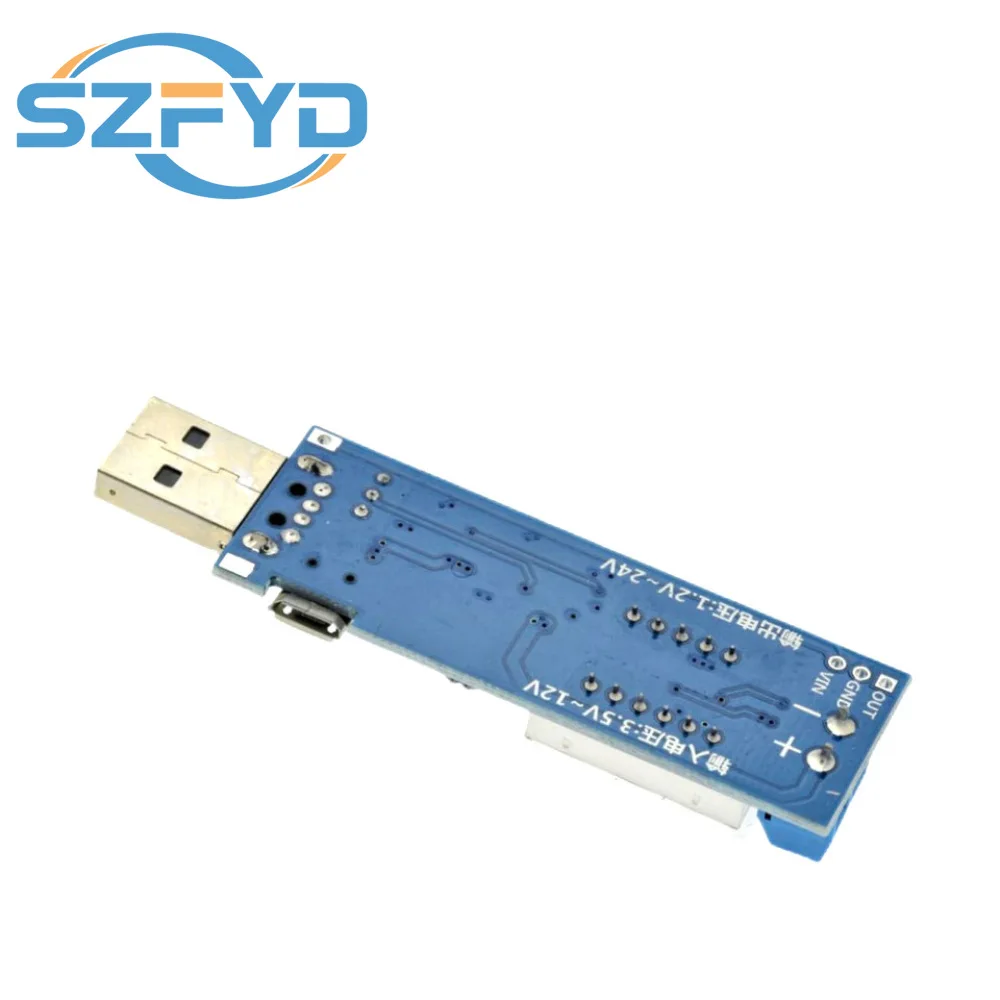 Boost Buck Converter USB Módulo de fuente de alimentación reductor/abajo DC-DC 5V a 3,3V / 12V Salida ajustable DC 1,2V-24V - imagen 5