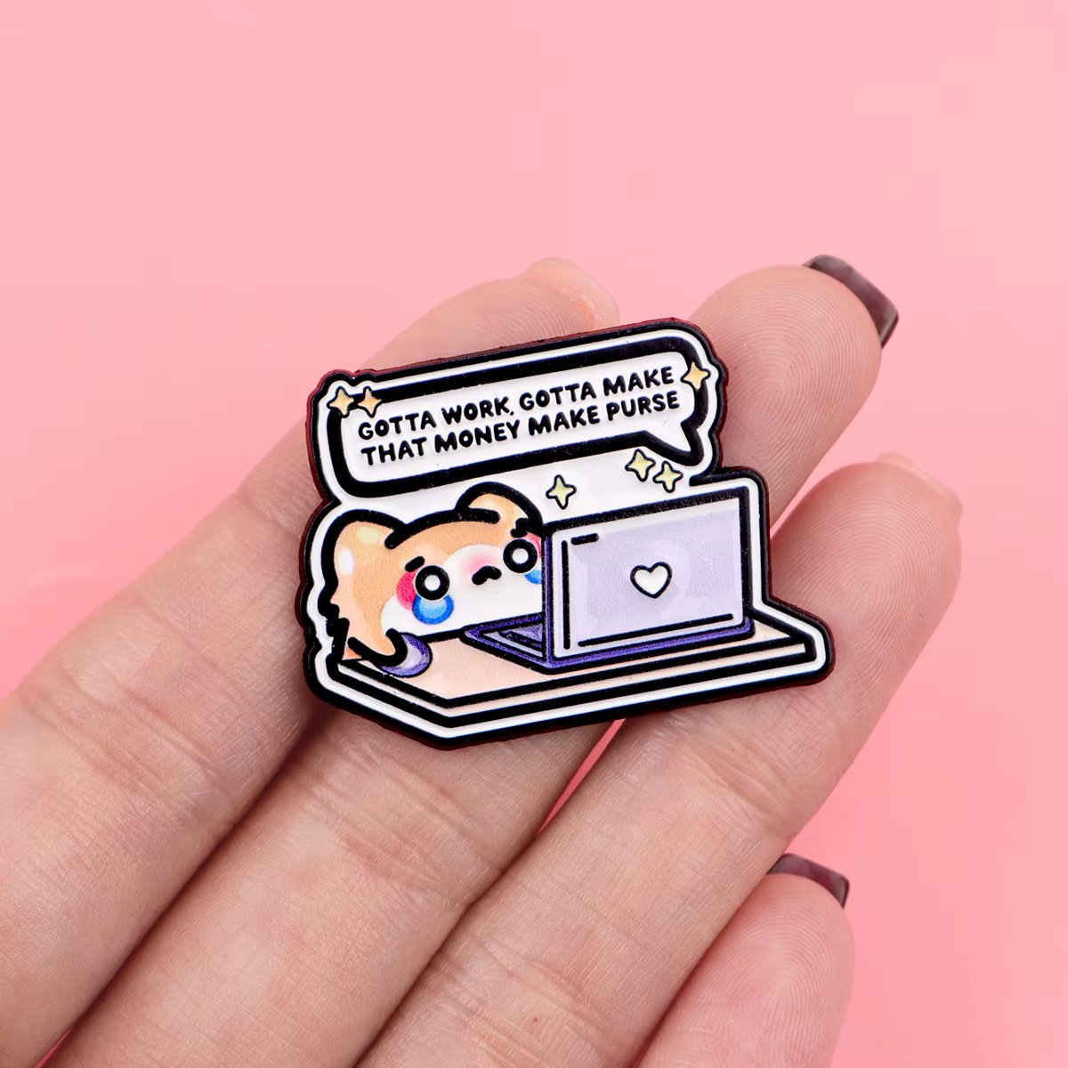 Pin esmaltado perro para solapa – Broche metálico decorativo - imagen 5