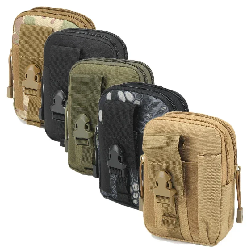 Molle bolsa cinturón táctico riñonera hombres Camo teléfono Fanny bolsillo bolsa de herramientas de supervivencia para correr viajes Camping caza Airsoft CS