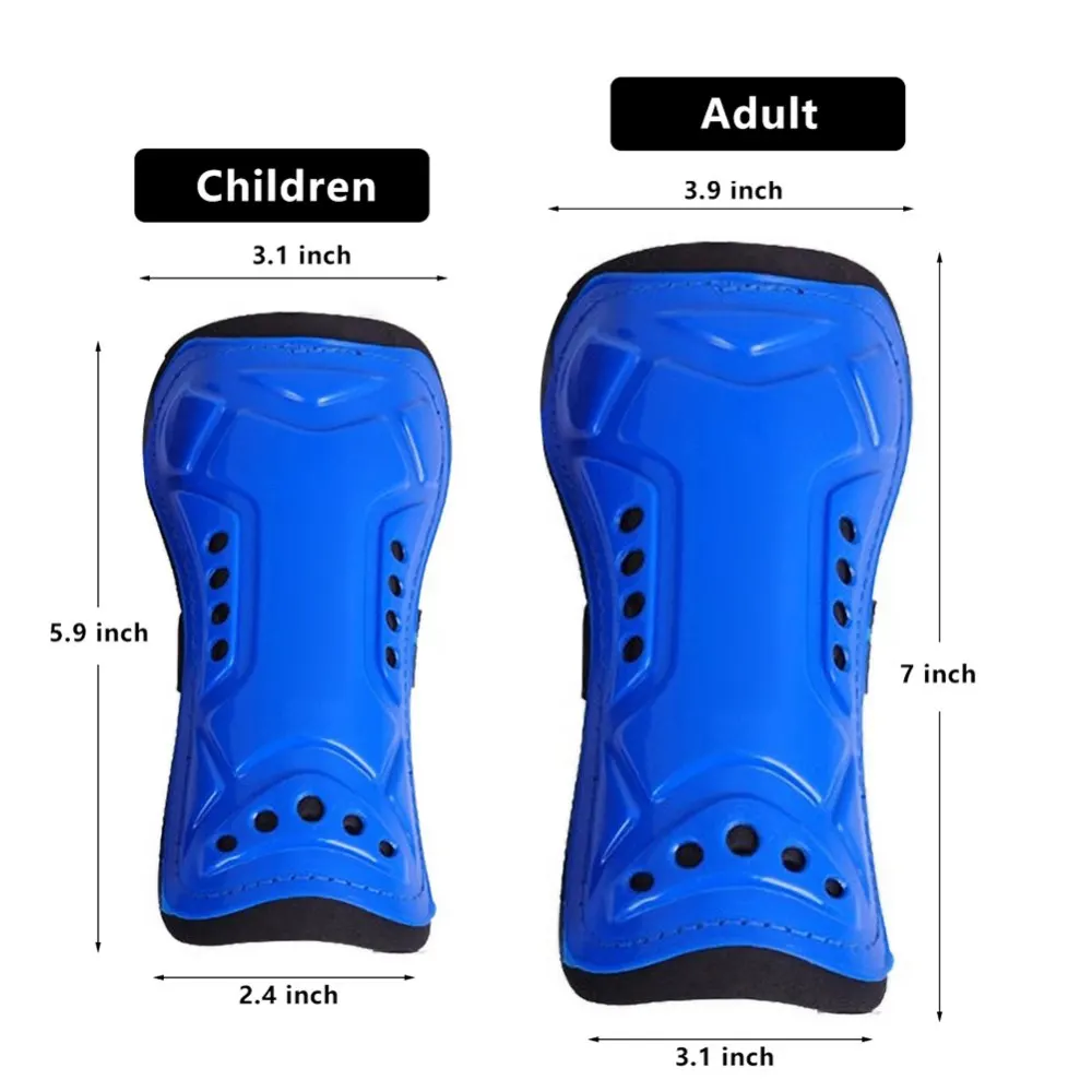 Espinilleras de fútbol para niños y adultos, protectores de piernas de polietileno duro para prevenir injuria, 1 par - imagen 5