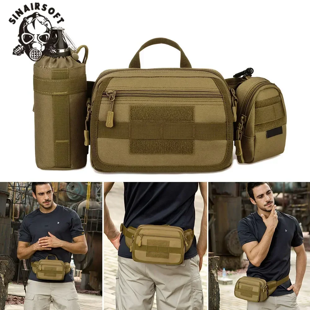 Riñonera táctica multifuncional, Triple uso, deportes, senderismo, Camping, viajes, escalada, equipo de ciclismo, riñonera - imagen 5