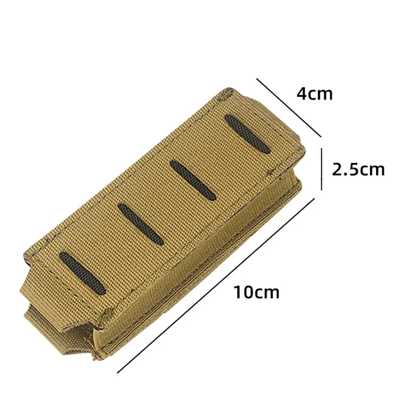 Tactische Single Pistol Magazine Pouch Outdoor Molle Open-Top Magazine Pouch voor G M1911 92F 9mm .40 Mags Zaklamp Holster - imagen 3